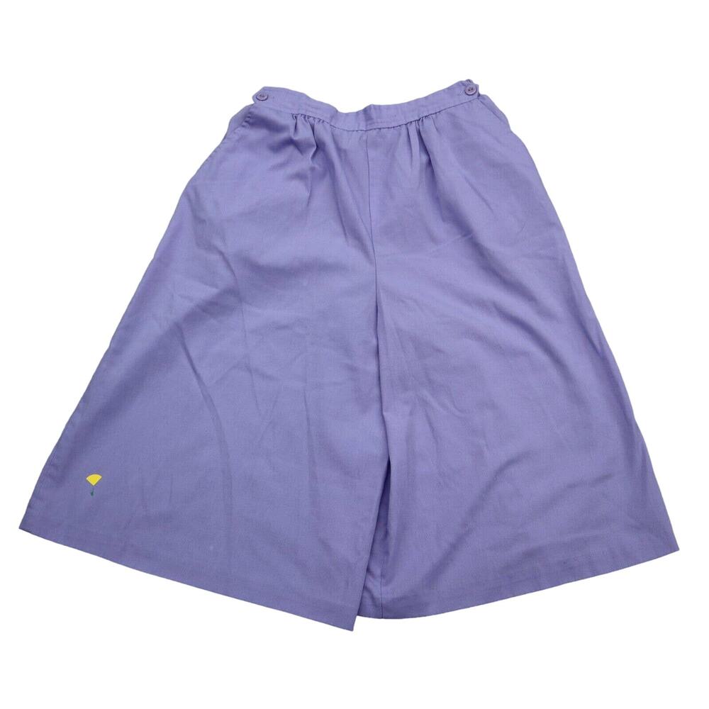 Kayo of California Shorts Womens 9 Purple Elastic Waist High Rise Bermuda Bottom